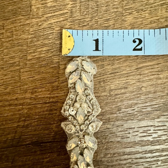 Crystal Opal Wedding Dress Belt / Crystal Opal Bridal Belt - Picture 12 of 13